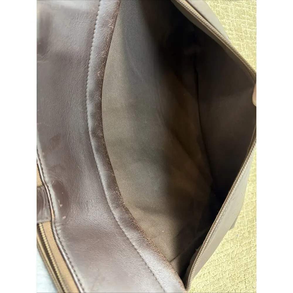 TRION 15 Inch Leather Bag‎ Choco Formal Office Classic Cowhide Pockets Travel
